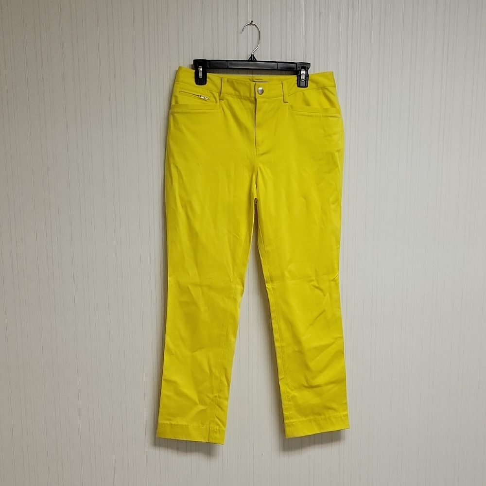 Lauren Ralph Lauren Bright Yellow Chino Pants, Women's 10. Spring Office Career
